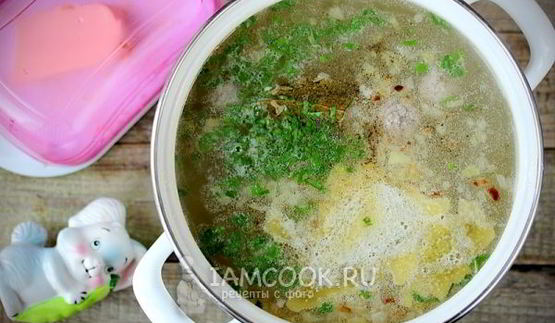 картофельный суп с фрикадельками