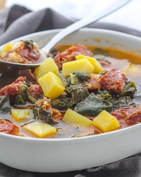 Хорватский суп с молодой зеленью