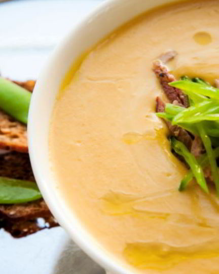 Рецепт крема-супа из нута с утиной грудкой