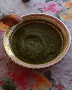 Крем-суп из шпината с топинамбуром