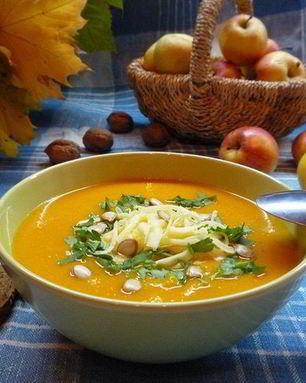 Крем-суп из тыквы с яблоками