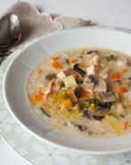 Куриный суп с цуккини и шампиньонами