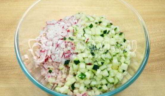 окрошка на кефире