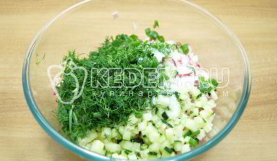 окрошка на кефире