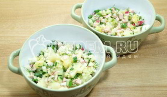 окрошка на кефире