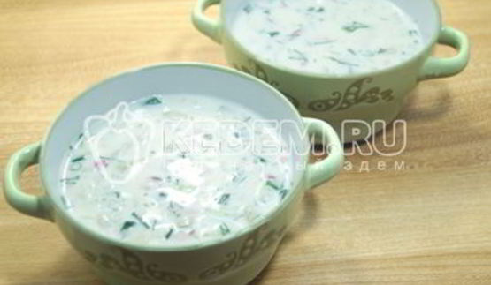 окрошка на кефире