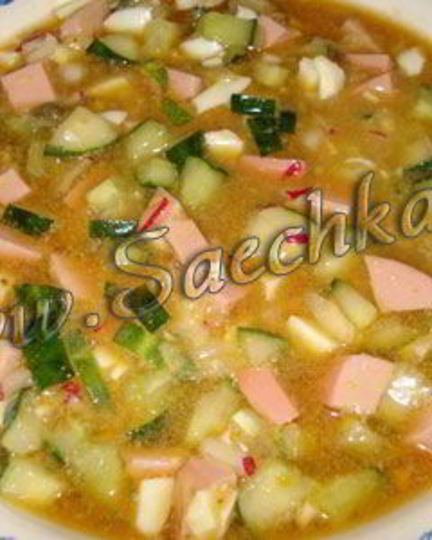 Рецепт окрошки на квасе