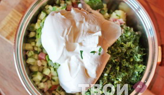 окрошка на сметане