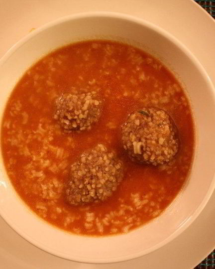 Рецепт рисового супа с фрикадельками