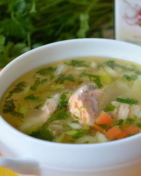 Рыбный суп с семгой