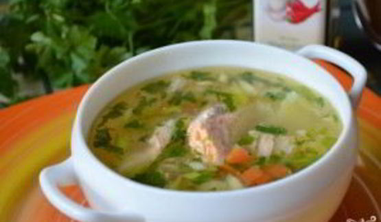 рыбный суп с семгой