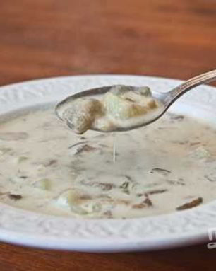 Сливочно-грибной суп