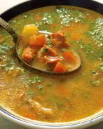 Суп из баранины Пити с шафраном и мятой