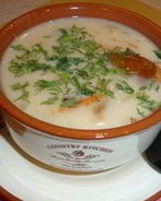 Суп из белых грибов с сыром