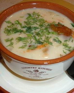 Суп из белых грибов с сыром