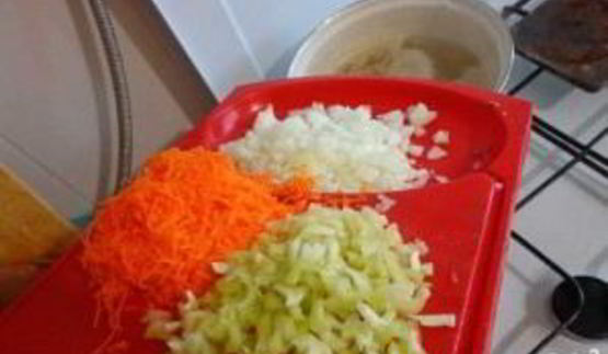 суп из куриных потрохов с грибами