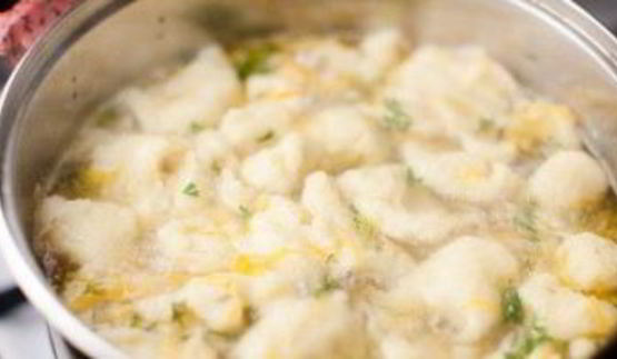 суп из куриных сердечек с клецками