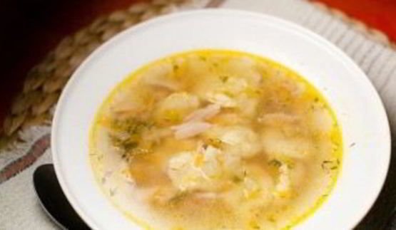 суп из куриных сердечек с клецками