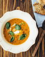 Суп из печеных томатов черри