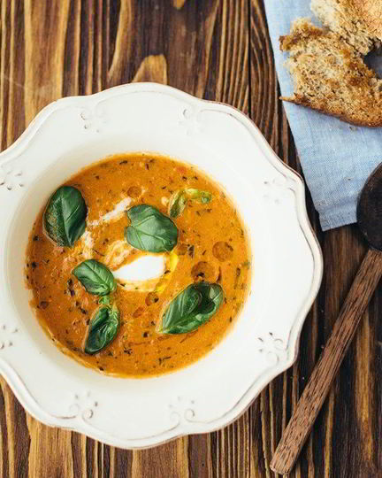 Рецепт супа из печеных томатов черри