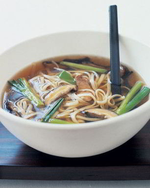 Суп из утки с лапшой удон