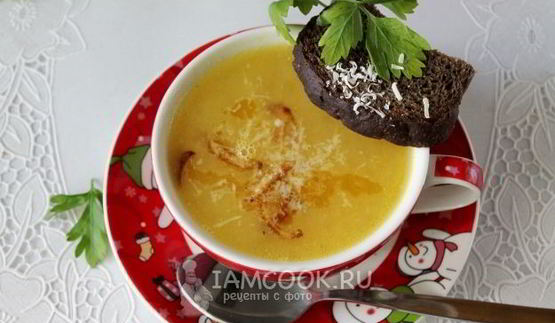 картофельный суп-пюре с сыром