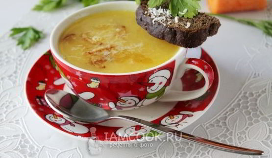 картофельный суп-пюре с сыром