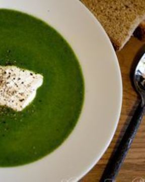 Крапивный суп-пюре с рисом