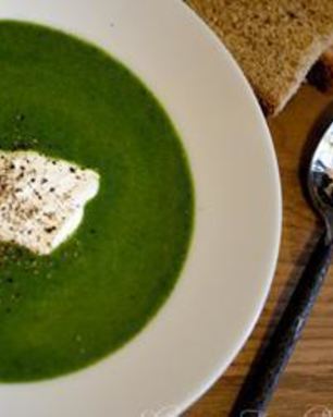 Крапивный суп-пюре с рисом