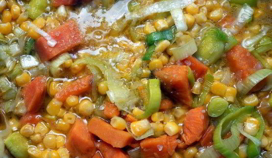 кукурузный суп-пюре с бататом