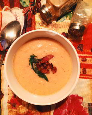 Суп-пюре гороховый с беконом