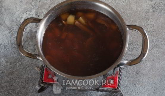 суп-пюре грибной из сушеных грибов