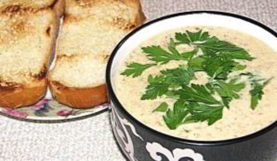 суп-пюре из белых грибов в блендере