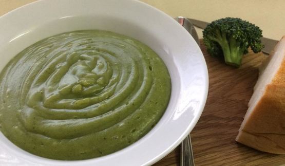 суп-пюре из брокколи постный