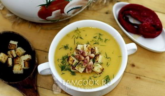 суп-пюре из фасоли