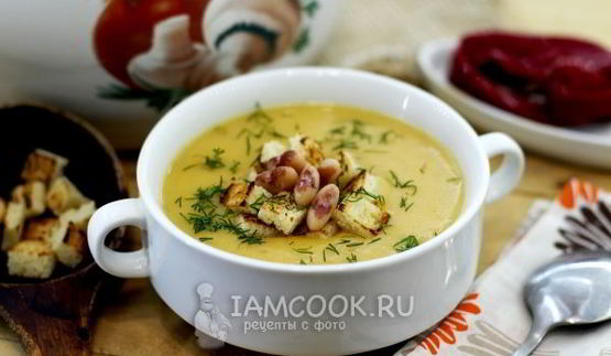 суп-пюре из фасоли