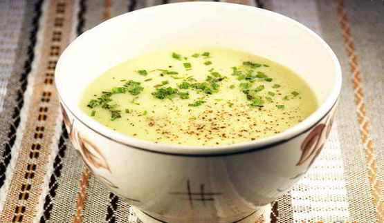 суп-пюре из кабачков со сливками