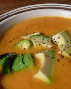 Суп-пюре из картофеля с авокадо