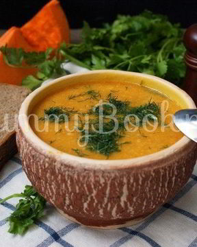 Суп-пюре из нута с тыквой