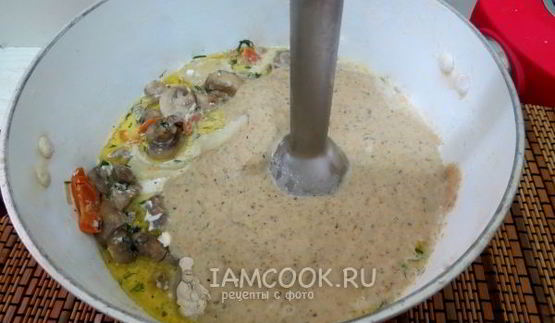 суп-пюре из шампиньонов с плавленным сыром