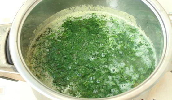 суп-пюре из шпината