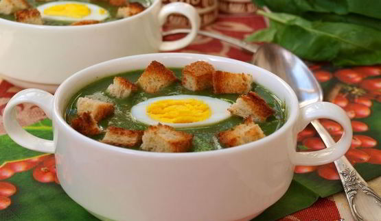 суп-пюре из шпината