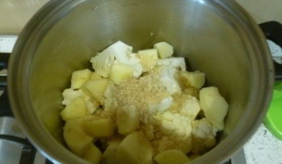 суп-пюре из цветной капусты с рисом