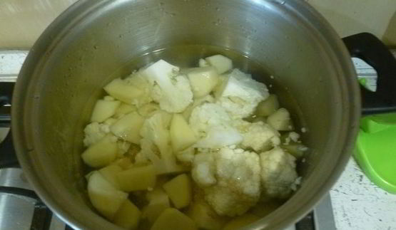 суп-пюре из цветной капусты с рисом