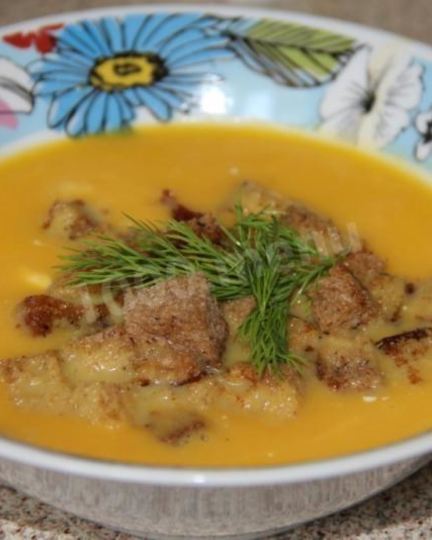 Рецепт супа пюре из тыквы с молоком