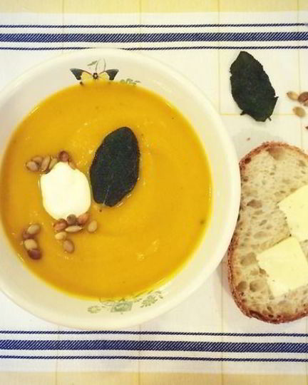 Рецепт супа пюре из тыквы с яблоком
