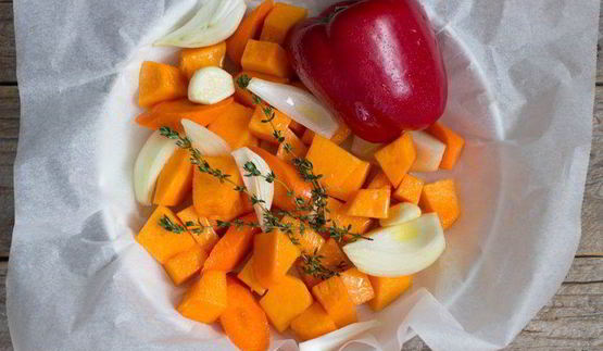 суп-пюре из запеченных овощей