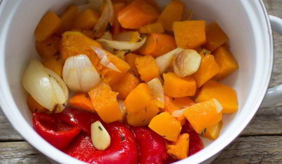 суп-пюре из запеченных овощей