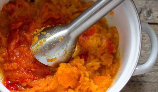 суп-пюре из запеченных овощей