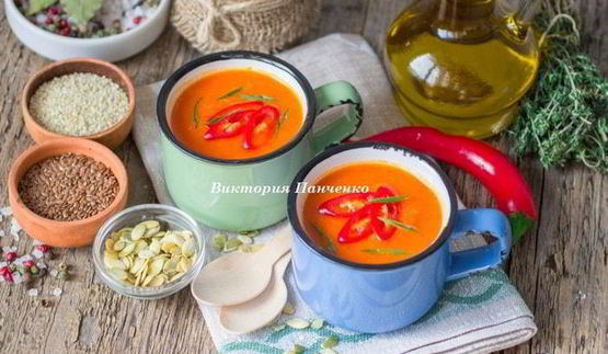 суп-пюре из запеченных овощей